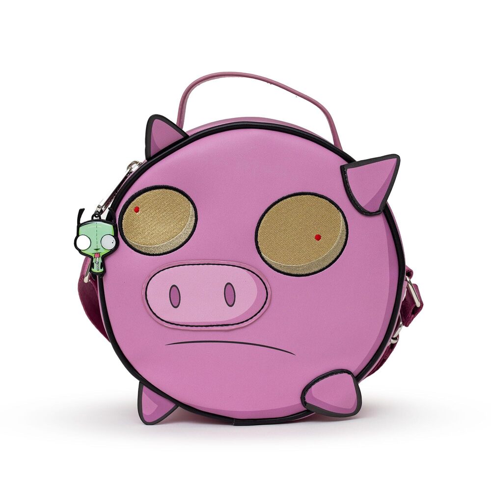 3365 Nickelodeon Bag, Crossbody, Round, Invader Zim Piggy Close Up Applique